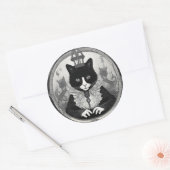 Er/er Goth Kitty Runder Aufkleber (Umschlag)