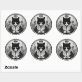 Er/er Goth Kitty Runder Aufkleber (Blatt)