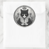 Er/er Goth Kitty Runder Aufkleber (Tasche)