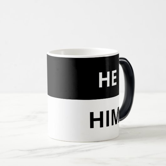 Er/er Pronos Black & White Morphing Tasse (VorderseiteRechts)