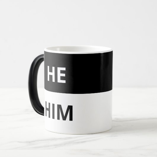 Er/er Pronos Black & White Morphing Tasse (Vorderseite Links)