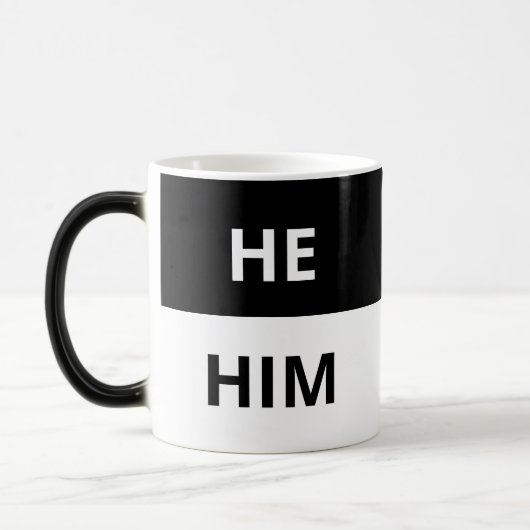 Er/er Pronos Black & White Morphing Tasse (Links)