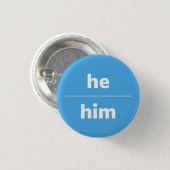 Er/er Pronoun Button, 1¼ Zoll Taste Button (Vorne & Hinten)