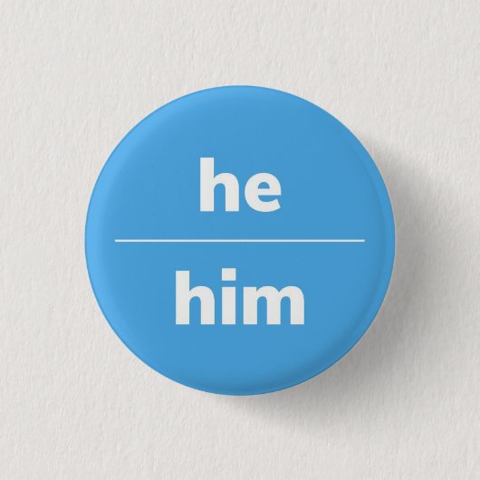 Er/er Pronoun Button, 1¼ Zoll Taste Button (Vorderseite)