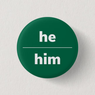 Er/er Pronoun Button, 1¼ Zoll Taste Button