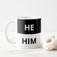 Er/er Pronouns Black & White Classic Tasse
