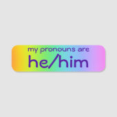 "Er/Er" Pronouns-Button Namensschild (Vorderseite)