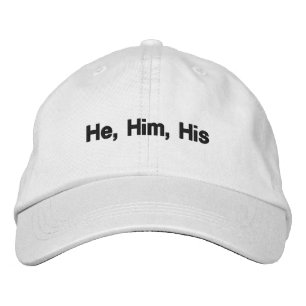 Er, er, sein Geschlecht Pronouns Lgbt Schwarz-wei Bestickte Baseballkappe