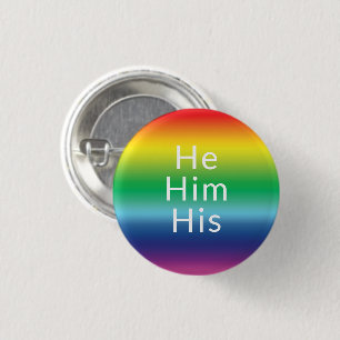 Er, er, sein, Pronouns Lgbtq Lgbt Pride Rainbow Button