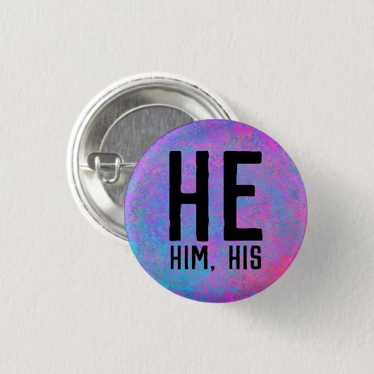 Er, er, seine Pronomen Button (Vorne & Hinten)