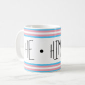 Er/Er/seine Pronomen Transgender-Coffee-Tasse Kaffeetasse (Vorderseite Links)