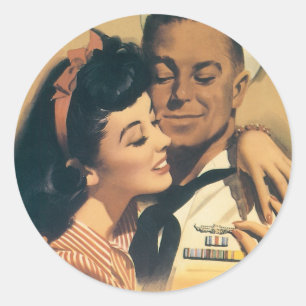 "Er erbot sich für Unterwasserservice " freiwillig Runder Aufkleber