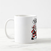 Er existiert! Weihnachtsmann & Bigfoot Kaffeetasse (Links)