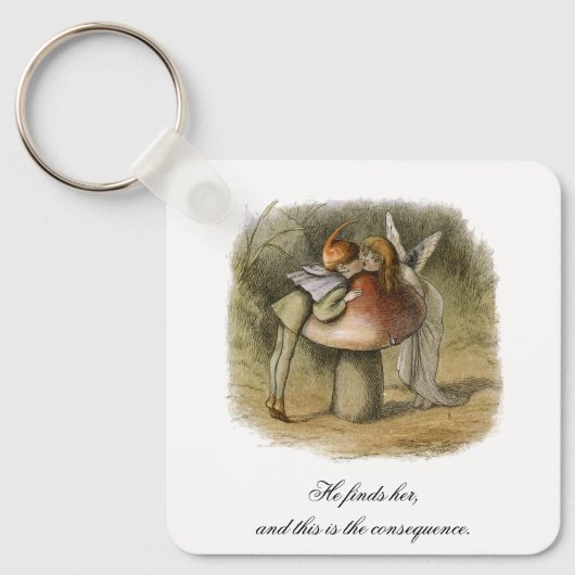 Er findet ihren romantischen Valentinstag Schlüsselanhänger (Vorderseite)