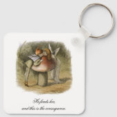 Er findet ihren romantischen Valentinstag Schlüsselanhänger (Rückseite)