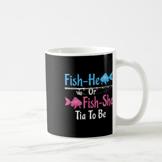 Er-fisch oder Sie-fisch Tia wird Geschlechtsenthül Kaffeetasse (Rechts)