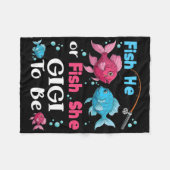 Er fischt oder sie fischt Geschlecht Enthüllung Fa Fleecedecke (Vorderseite (Horizontal))