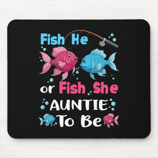 Er fischt oder sie fischt Geschlecht Enthüllung Fa Mousepad (Vorne)