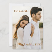 Er Fragte, ich sagte ja Engagement Partei Einladun Einladung (Vorderseite)