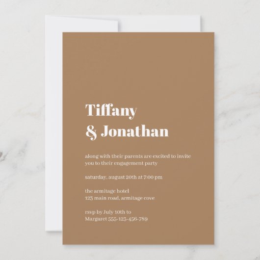 Er Fragte, ich sagte ja Engagement Partei Einladun Einladung (Rückseite)