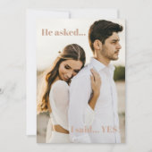 Er Fragte, ich sagte ja Engagement Partei Einladun Einladung (Vorderseite)