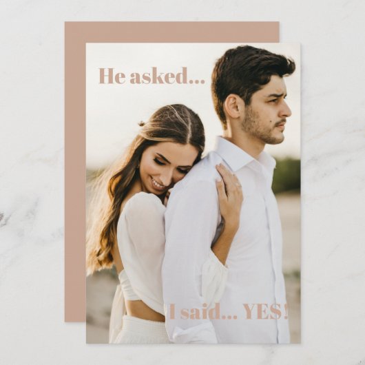 Er Fragte, ich sagte ja Engagement Partei Einladun Einladung (Vorne/Hinten)