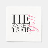 "Er Fragte, ich sagte ja" Napkins Serviette (Vorderseite)