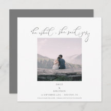 Er fragte, sie sagte ja Foto Script Grau