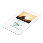 Er fragte, sie sagte ja Foto verlobt blau grün Magnet (Linke Seite)