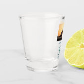 Er fragte, sie sagte ja Foto verlobt blau grün Schnapsglas (Links)