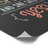 Er Fragte.. Sie sagte JA-Plakatunterschrift Poster (Ecke)