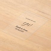 Er fragte, sie sagte ja Verlobung einfach minimal Acryleinladungen (Ablage )