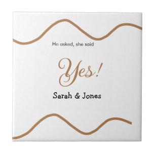 Er fragte sie sagte ja Verlobung einfach minimal Fliese