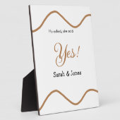 Er fragte sie sagte ja Verlobung einfach minimal Fotoplatte (Seite)