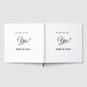 Er fragte, sie sagte ja Verlobung einfach minimal Gästebuch (Voll)