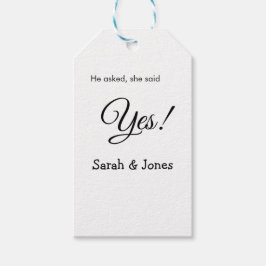 Er fragte, sie sagte ja Verlobung einfach minimal Geschenkanhänger