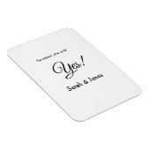 Er fragte, sie sagte ja Verlobung einfach minimal Magnet (Rechte Seite)