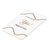 Er fragte sie sagte ja Verlobung einfach minimal Magnet (Linke Seite)