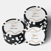 Er fragte sie sagte ja Verlobung einfach minimal Pokerchips (Stapel)