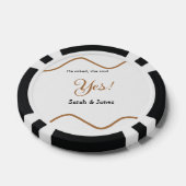 Er fragte sie sagte ja Verlobung einfach minimal Pokerchips (Einzeln)