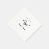 Er fragte, sie sagte ja Verlobung einfach minimal Serviette (Ecke)