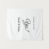 Er fragte, sie sagte ja Verlobung einfach minimal Wandteppich (Vorderseite (Horizontal))