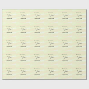 Er fragte, sie sagte Ja Verlobung gelber Pastellto Geschenkpapier