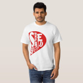 ER FRAGTE, SIE SAGTE JA, VERLOBUNG T-Shirt (Vorne ganz)