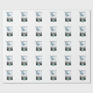 Er fragte sie sagte ja Verlobungsfoto Name stilvol Geschenkpapier