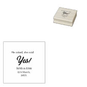 Er fragte sie, sie sagte ja, Verlobung, einfaches  Gummistempel (Stempel)