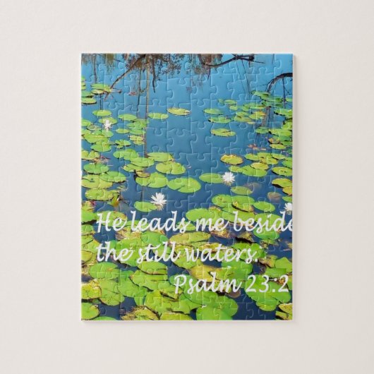 Er führt mich neben ruhigem Wasser Puzzle (Vertikal)