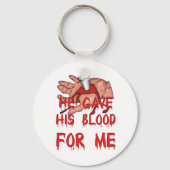 Er gab Christlich sein Blut Schlüsselanhänger (Vorderseite)