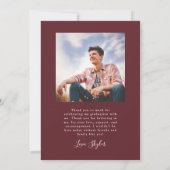 Er gab den Roten Abschluss bekannt Einladung (Rückseite)