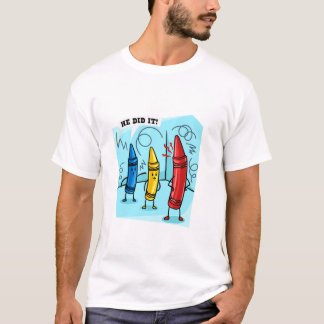 Er gab Zeichnend Maler-Lehrer Lon das Geschenk T-Shirt